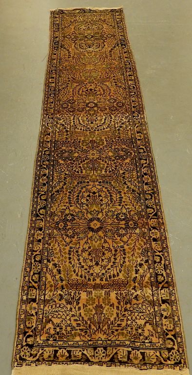 Appraisal: C Antique Persian Liliahan Wool Runner Persia Circa Ivory field