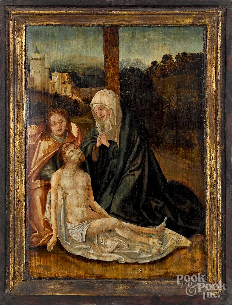 Appraisal: Old Master oil on panel of Christ and Mary Exclusive