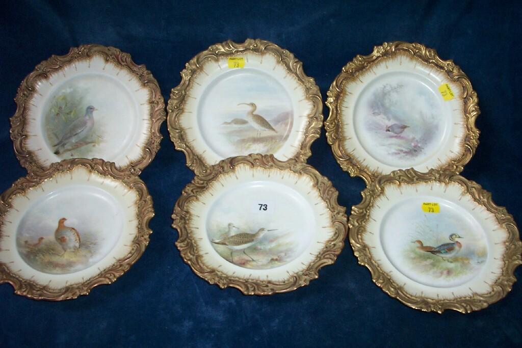 Appraisal: A set of six late th century Doulton Burslem dessert