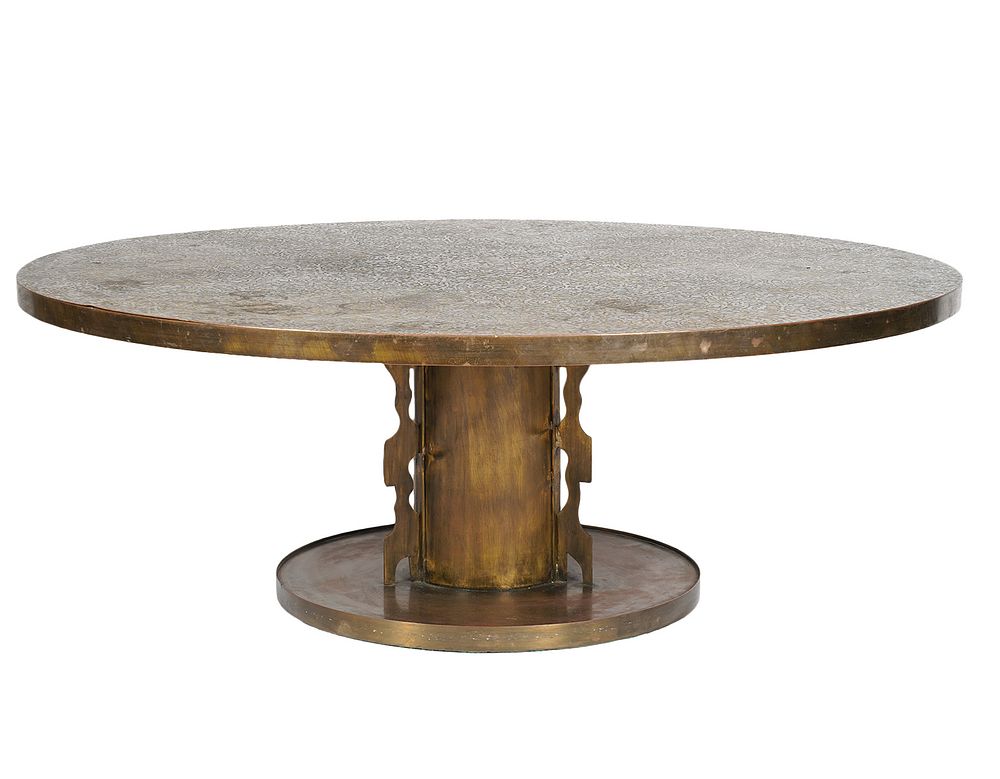 Appraisal: Philip Kelvin LaVerne Etruscan Coffee Table Mid-century modern Philip Kelvin