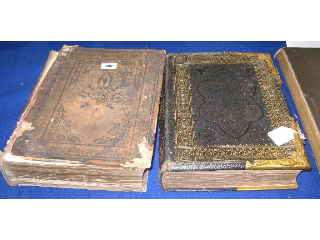 Appraisal: Lot comprising copy of Brown's Bible and a gilt metal