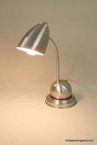 Appraisal: Modern Stainless Steel Directional Desk LampThis is a cool retro