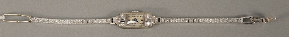 Appraisal: Platinum Concord women's watch with karat white gold and diamond