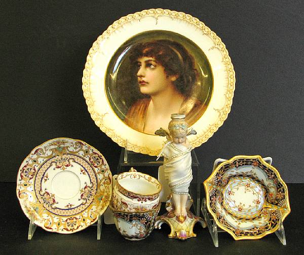 Appraisal: A group of four Berlin KPM porcelains late th early