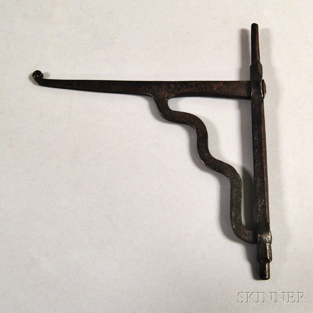 Appraisal: Small Wrought Iron Crane England or America late th early