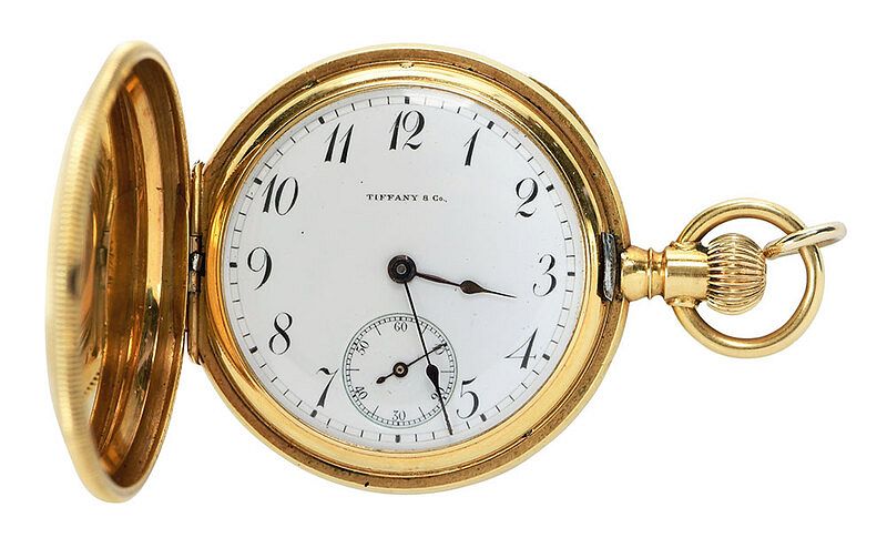 Appraisal: Tiffany Co kt Pocket Watch mm case black Arabic numeral