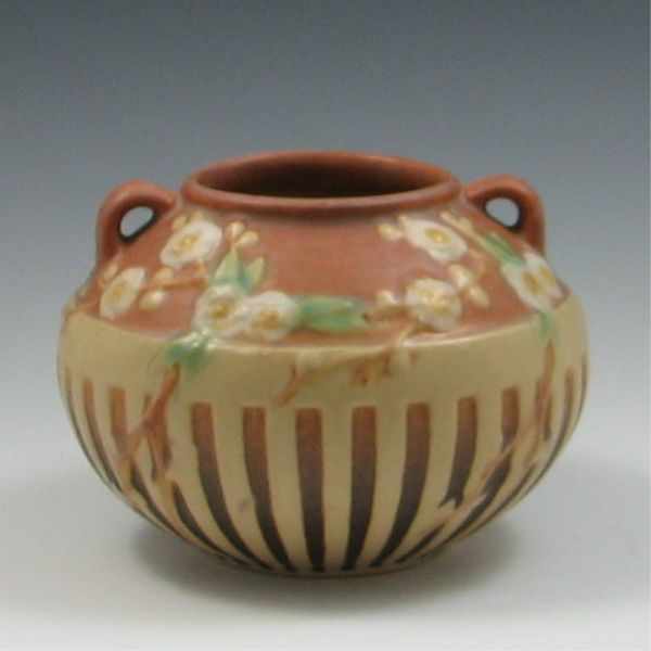 Appraisal: Roseville Cherry Blossom Vase marked with Roseville Pottery foil label