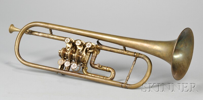 Appraisal: Modern Italian Side Action Rotary Valve Trumpet A Rampone B