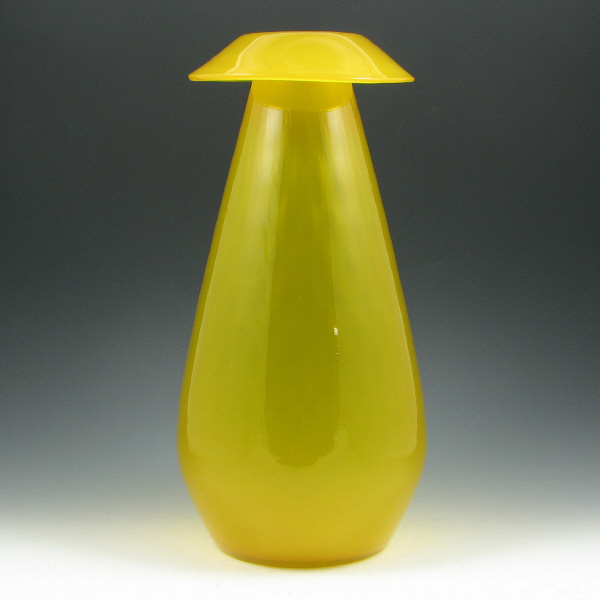 Appraisal: Translucent Yellow Art Glass Vase Tall translucent yellow art glass