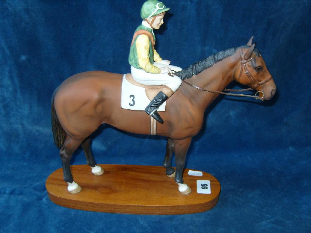 Appraisal: A Beswick matt glazed model of Lester Piggott on Nijinsky