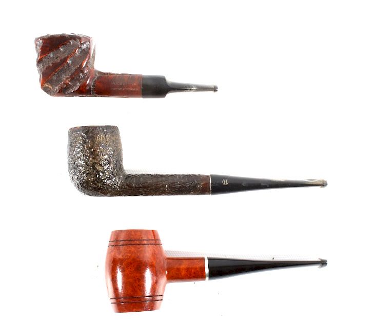 Appraisal: Collection of Three Briar Wood Smoking Pipes Featured in this