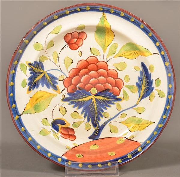 Appraisal: Gaudy Dutch China Grape Pattern Plate Gaudy Dutch Soft Paste