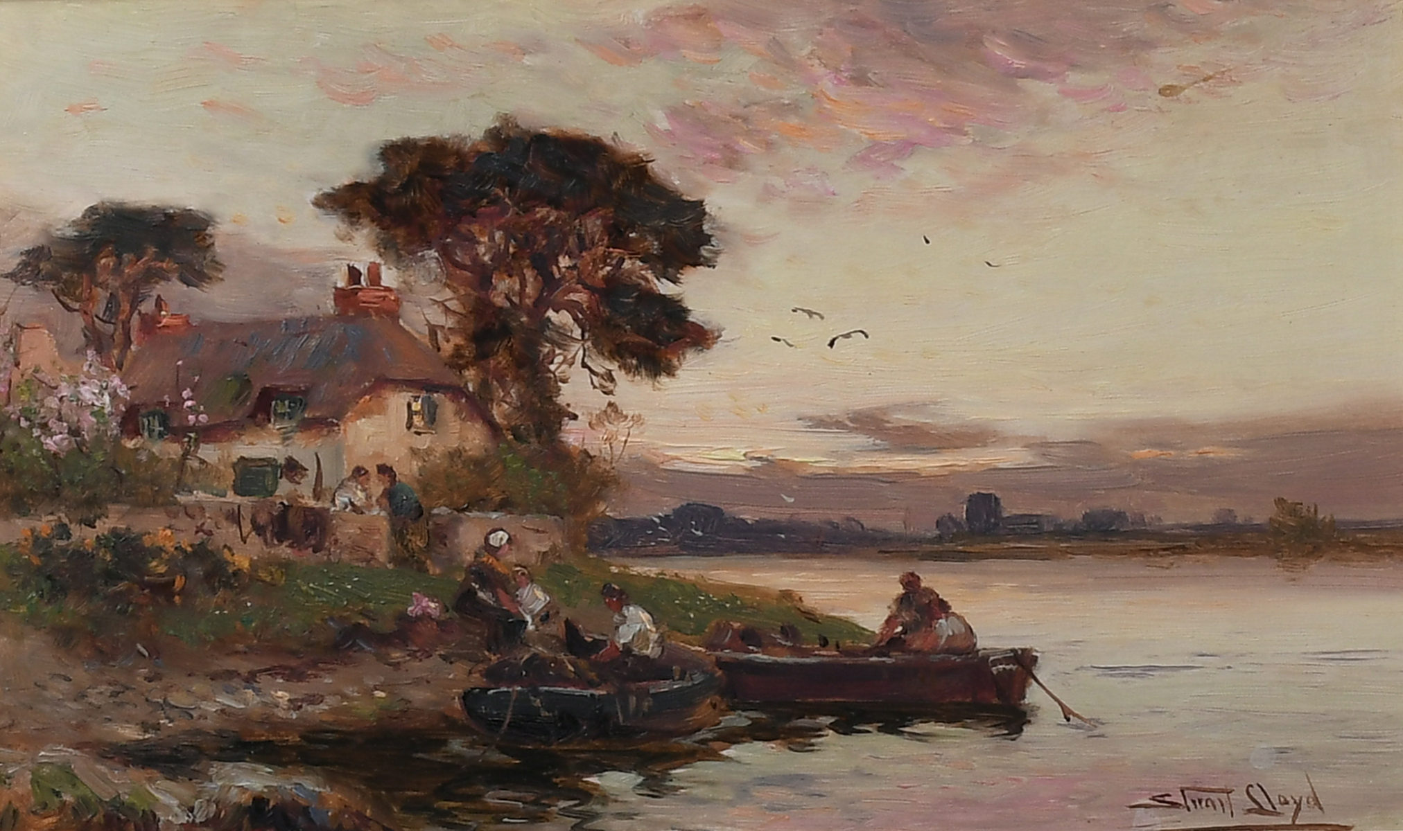 Appraisal: LLOYD Walter Stuart English - ''The Fisherman's Home'' Oil Board