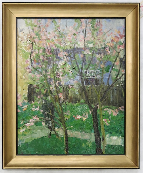 Appraisal: OLEG ULITSKIY OIL ON CANVAS Ukraine Washington born Spring depicting