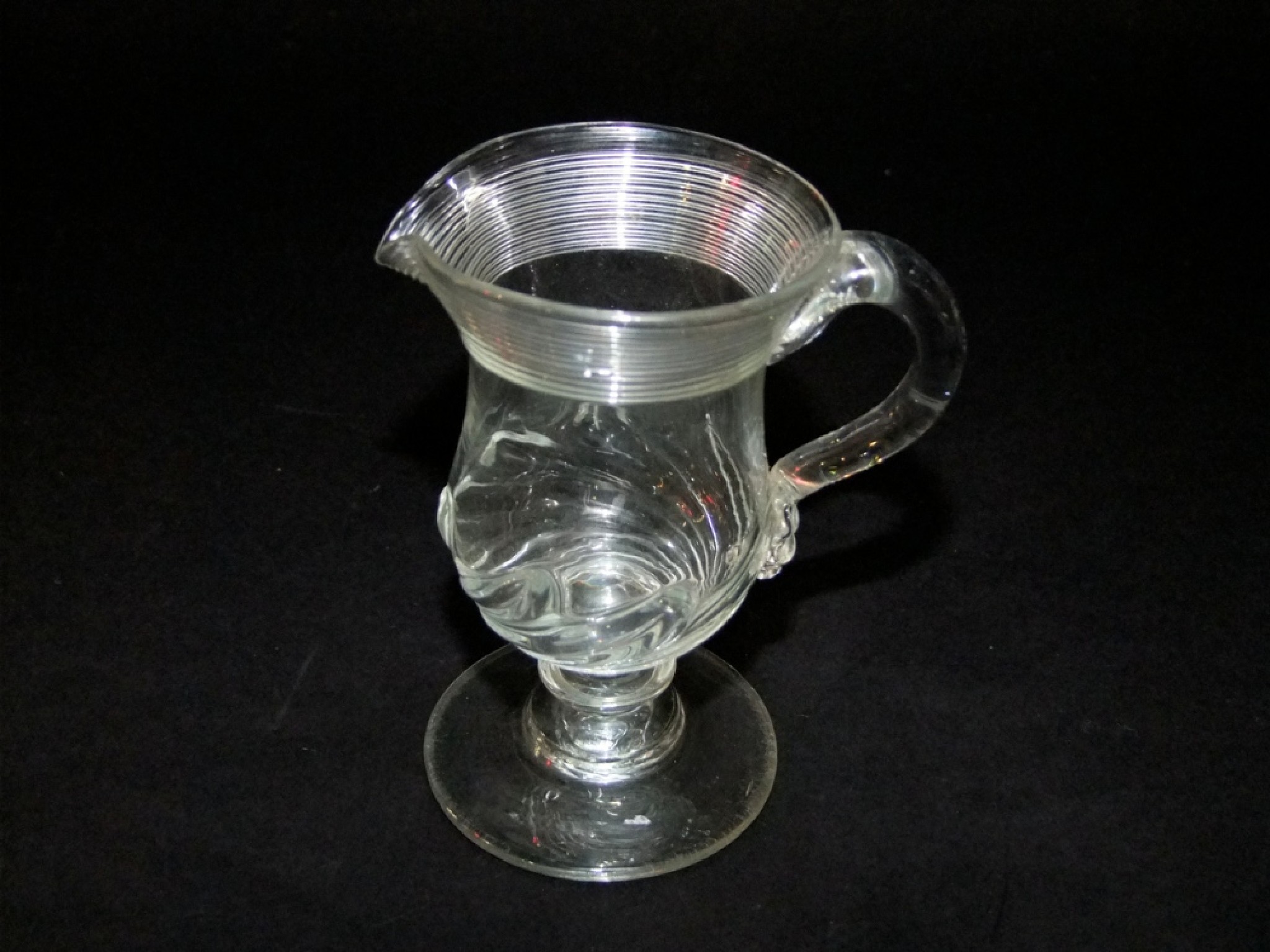 Appraisal: A good quality th century clear glass jug the bell