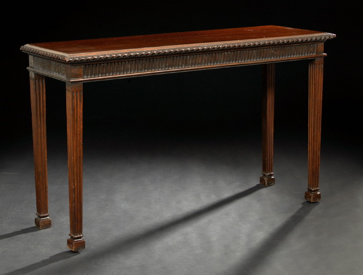 Appraisal: George III-Style Mahogany Side Table early th century the rectangular