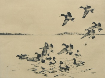 Appraisal: Richard Bishop American - On The Flats Etching on paper