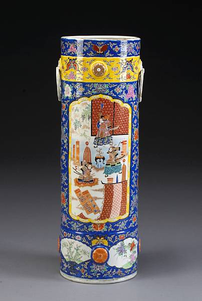 Appraisal: Property of various owners Meiji Taisho Period The cylindrical body