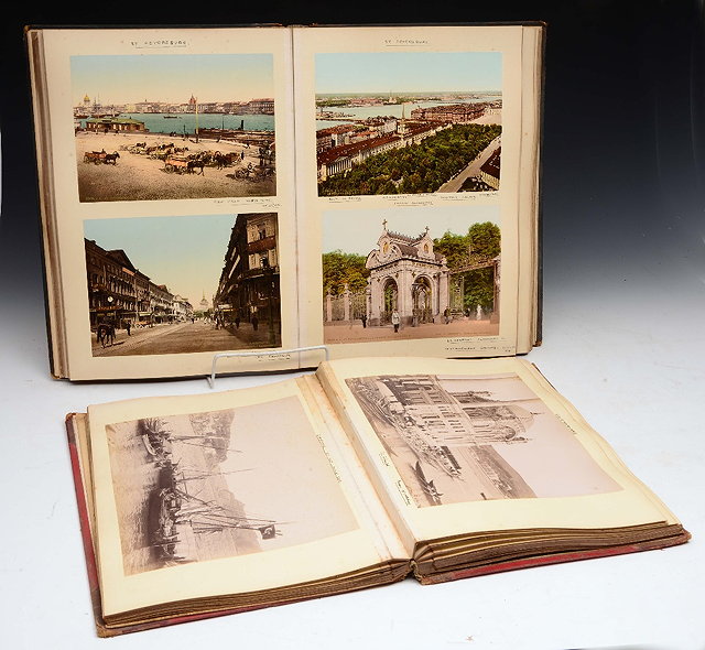 Appraisal: A PHOTOGRAPH ALBUM Moscow St Petersburg Italy interest Tog with