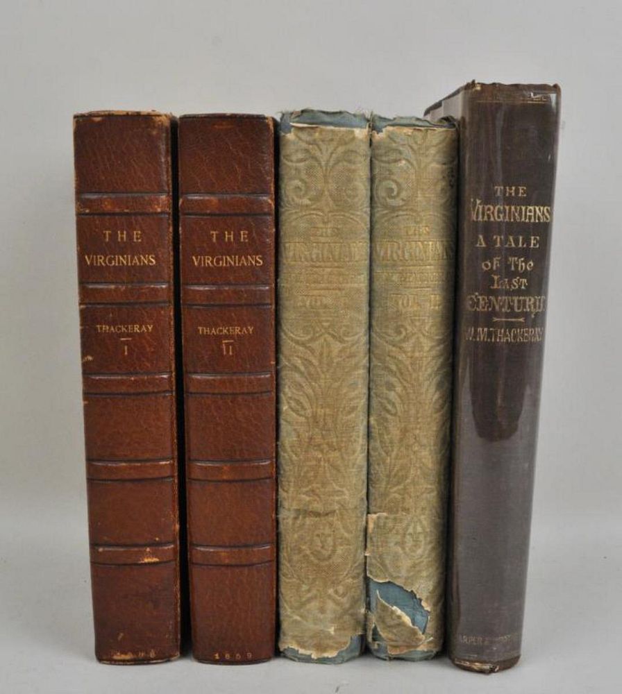 Appraisal: W M Thackeray The Virginians st Bound Editions First issue