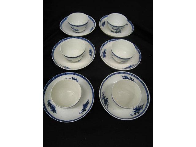 Appraisal: Dr Wall Royal Worcester Cups Saucers th century handleless style