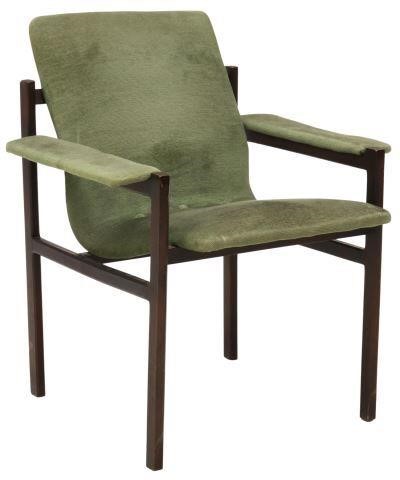 Appraisal: Italian mid-century modern armchair c s padded back seat and