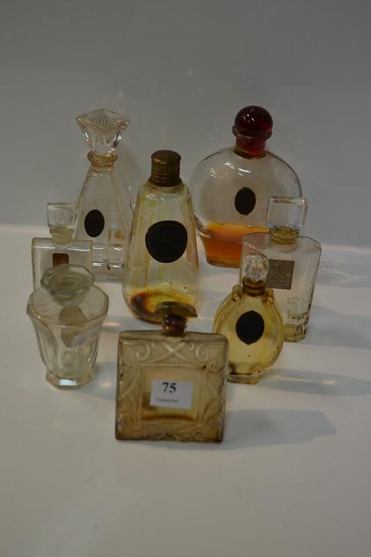 Appraisal: COLLECTION OF EIGHT VINTAGE PERFUME BOTTLES MOSTLY FRENCH