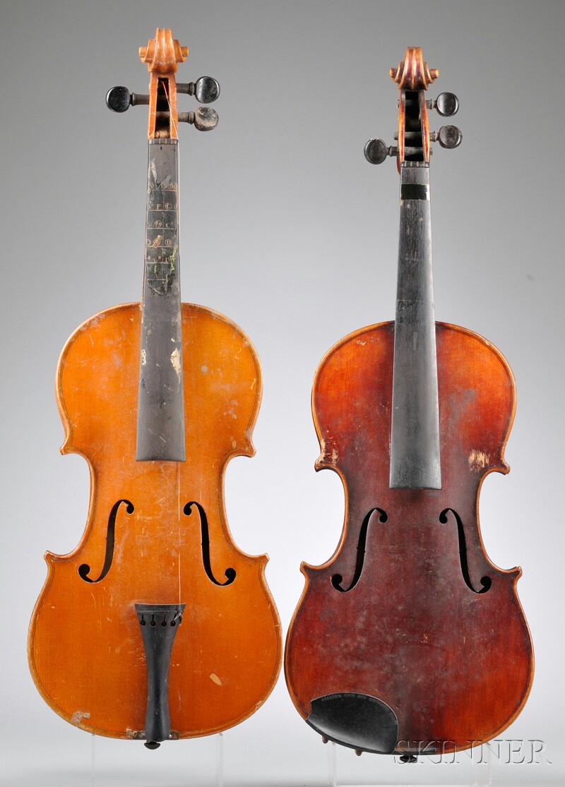 Appraisal: Two Child's Violins one French one German