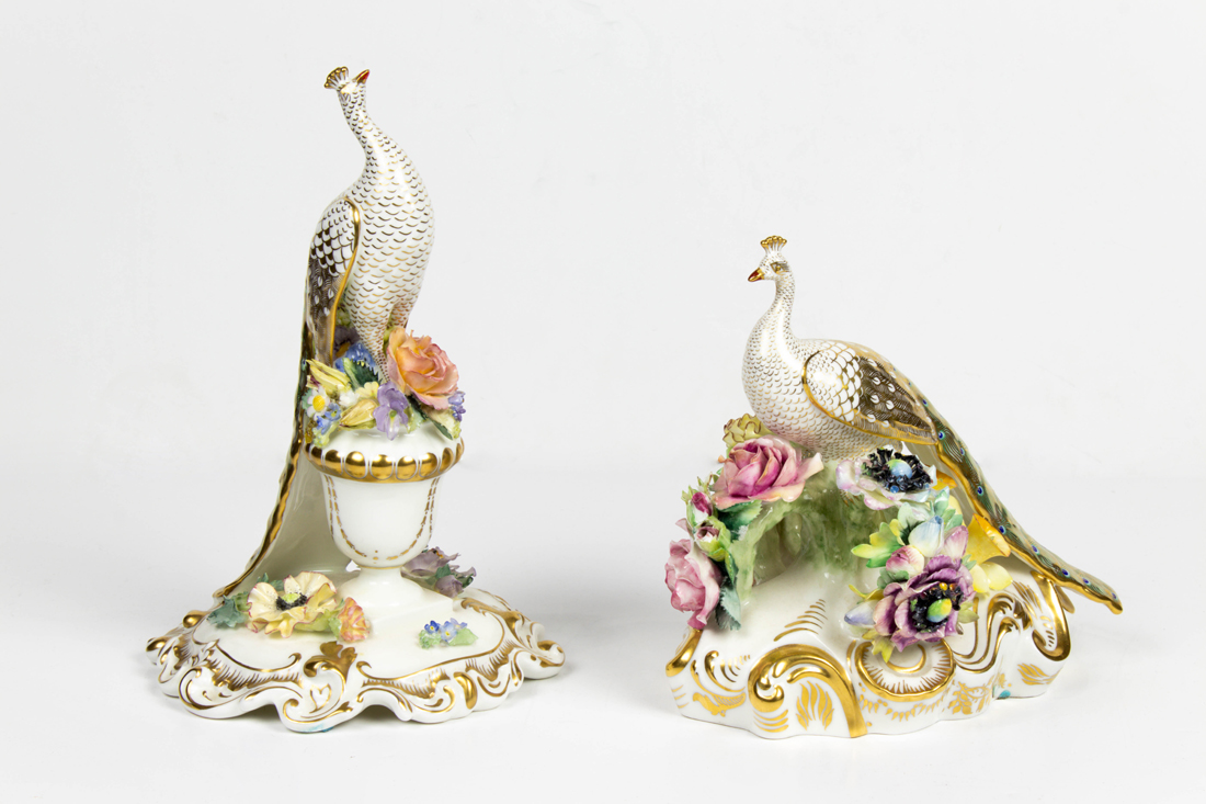 Appraisal: Lot of Royal Crown Derby floral encrusted bone china figures