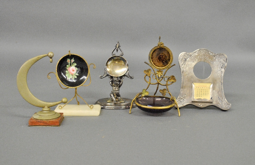 Appraisal: - Five miscellaneous watch holders late th c including a