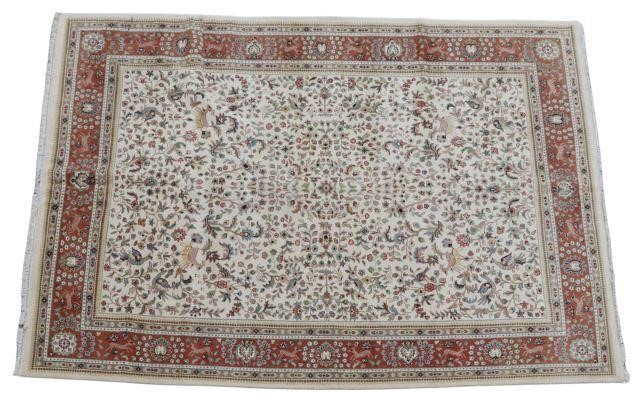 Appraisal: Hand-tied Tabriz rug India approx ' w 'w