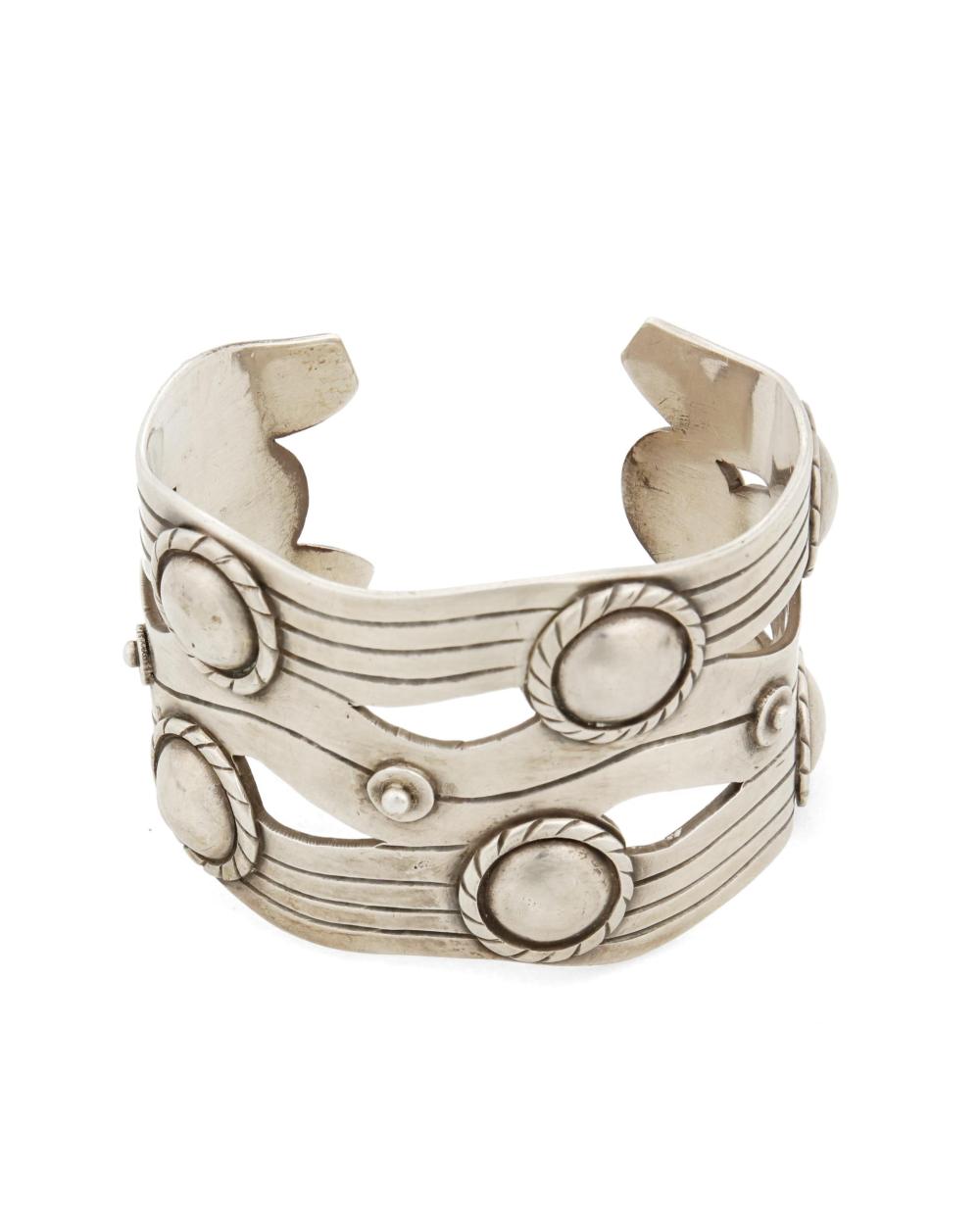 Appraisal: A William Spratling River of Life silver cuff bracelet -