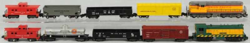 Appraisal: Lot of American Flyer Train Engines Cars American S-gauge Includes