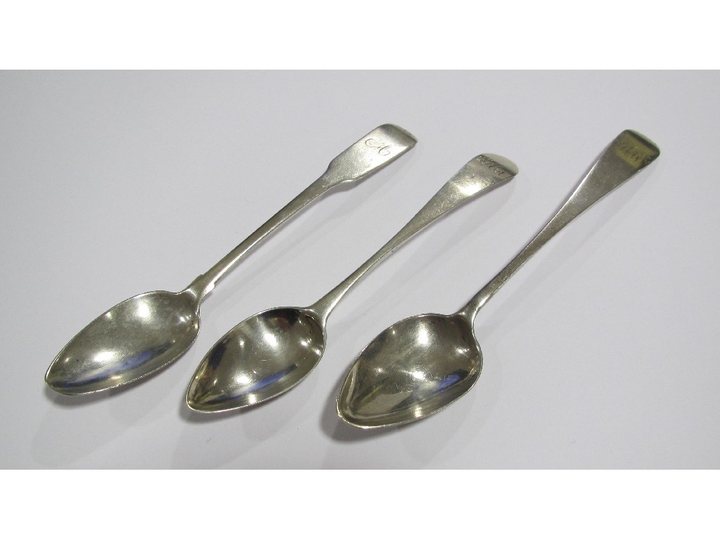 Appraisal: Nathaniel Gillet Aberdeen circa teaspoon with initial another by the