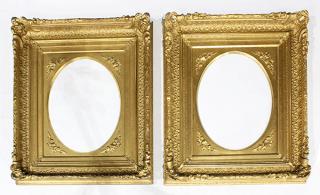 Appraisal: Lot of American Victorian gilt gesso portrait frames Lot of