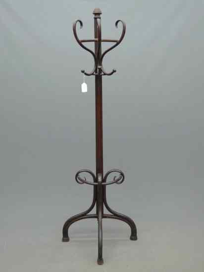 Appraisal: Bentwood coat rack '' Ht