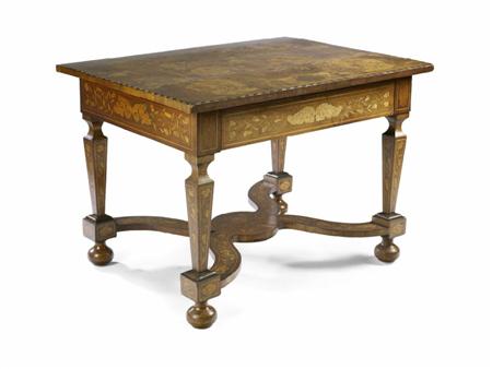 Appraisal: A Dutch walnut and floral marquetry centre table circa the