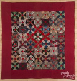 Appraisal: Pieced windmill variant quilt late th c '' x ''