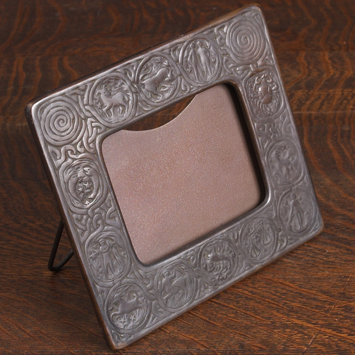 Appraisal: Tiffany Studios frame bronze with a Zodiac pattern original patina