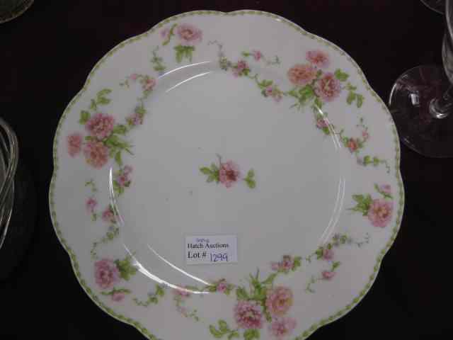 Appraisal: Limoges Porcelain Plates floral '' excellent