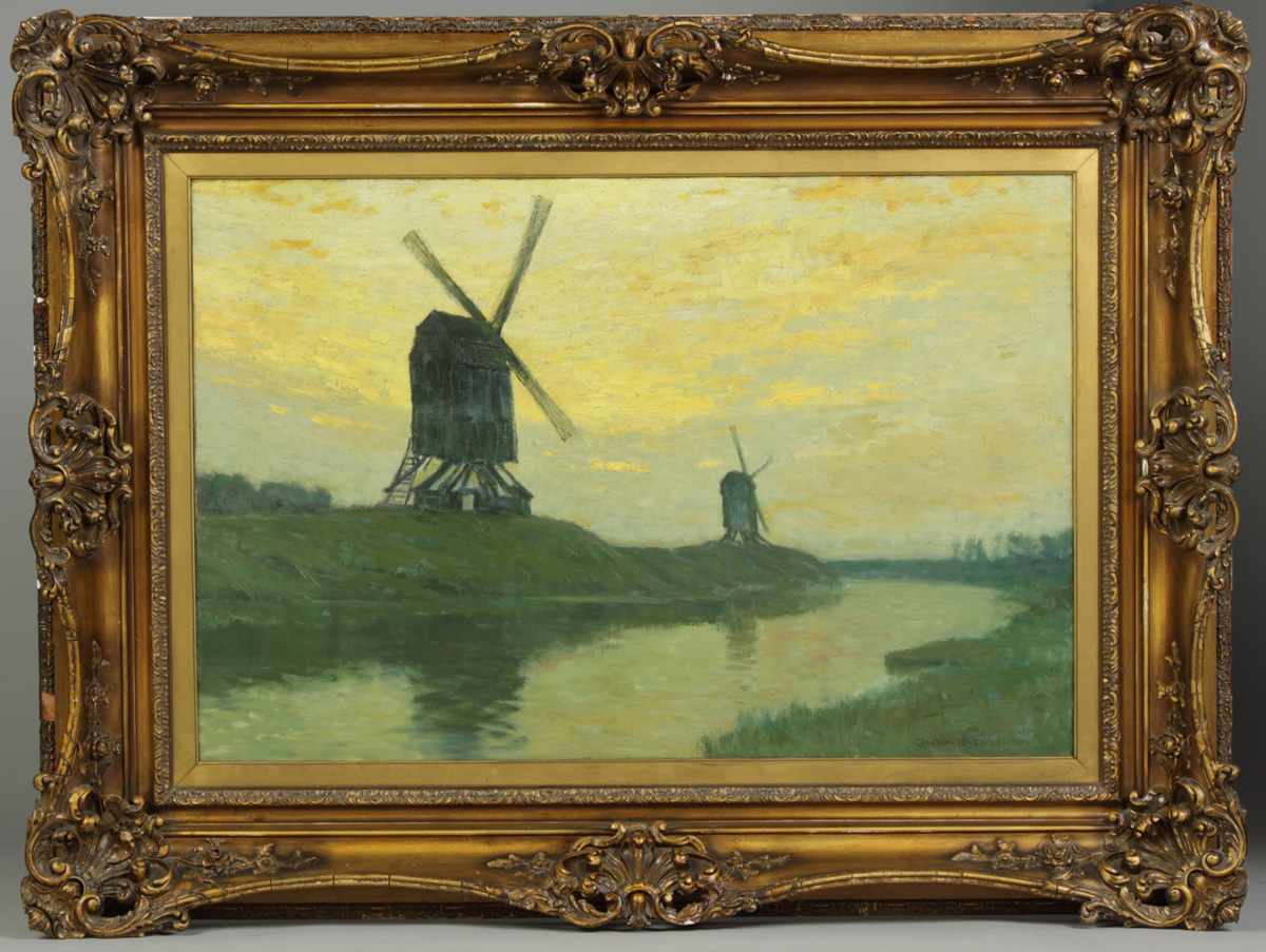 Appraisal: Charles Warren Eaton American - ''Flemish Windmills'' Sgn lower right