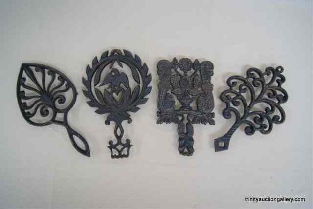 Appraisal: Vintage Virginia Metalcrafters Cast Iron TrivetsMarked with the ''VM'' logo