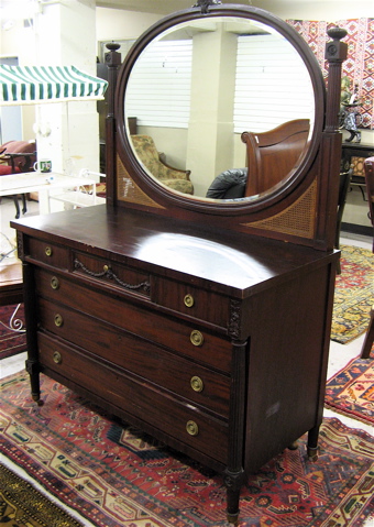 Appraisal: LOUIS XVI STYLE MAHOGANY DRESSER American early th century the