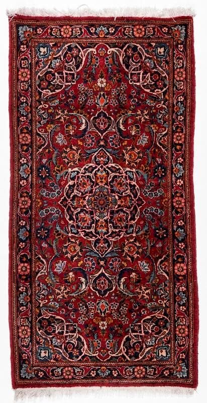 Appraisal: Semi-Antique Kashan Rug Persia ' '' x ' '' Semi-Antique