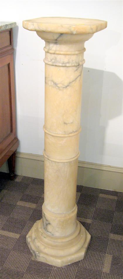 Appraisal: White marble pedestal