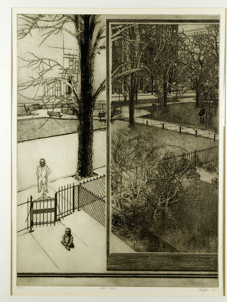 Appraisal: - Milton Street Scene Etching and Engraving Peter Milton American