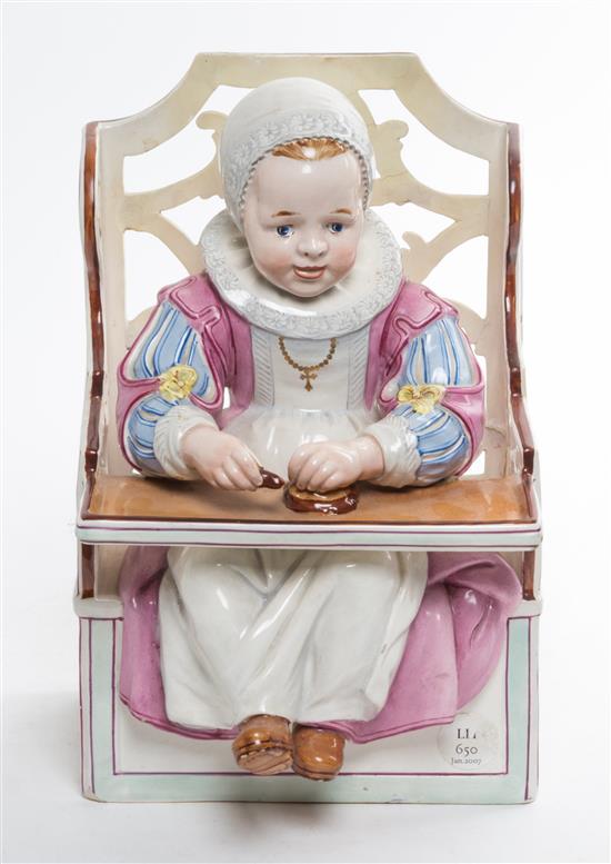 Appraisal: Sale Lot A Continental Porcelain Figure depicting a young child