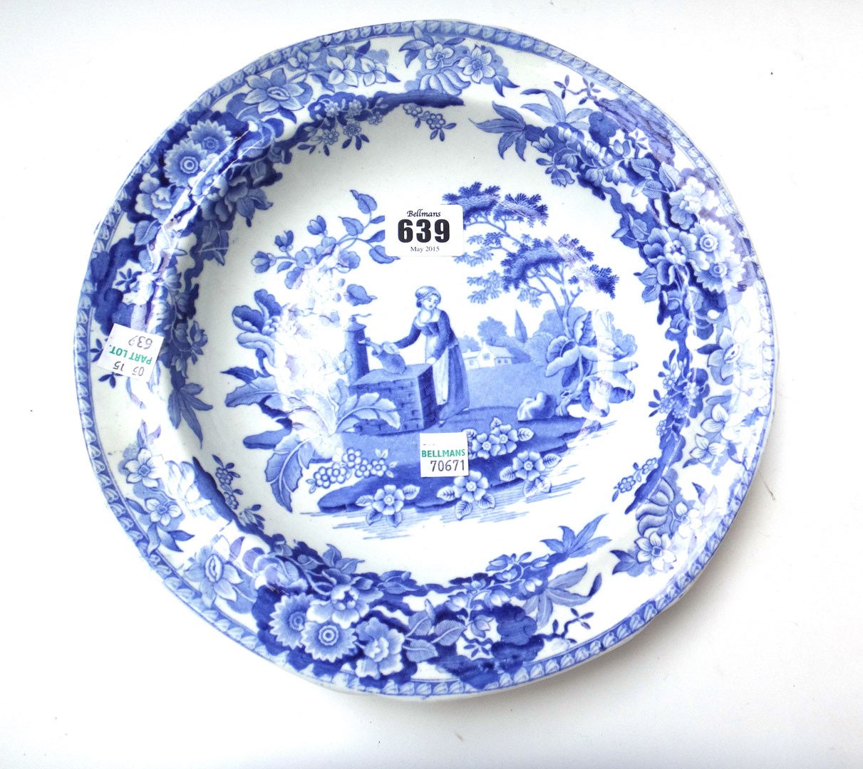 Appraisal: A group of Staffordshire blue and white printed earthenware th