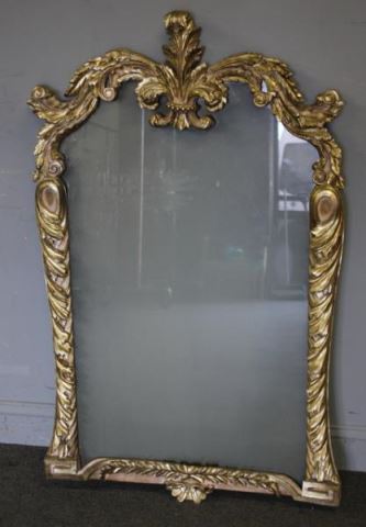 Appraisal: Vintage Grosfeld Style Silverleaf Mirror Crisply carved and all original