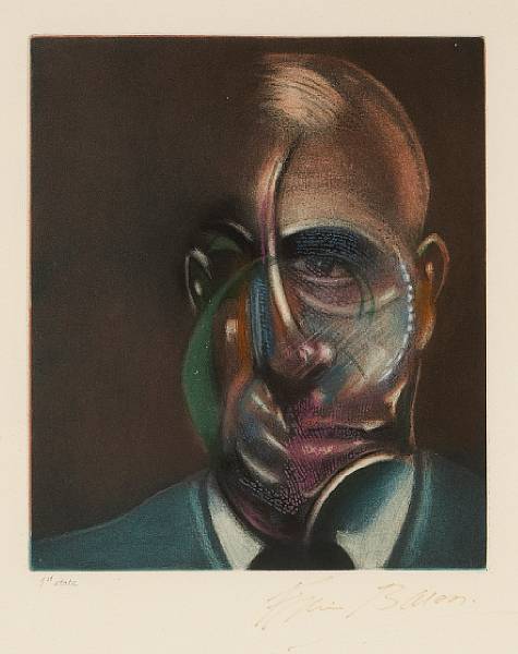 Appraisal: Francis Bacon British - Portrait of Michel Leiris Etching and